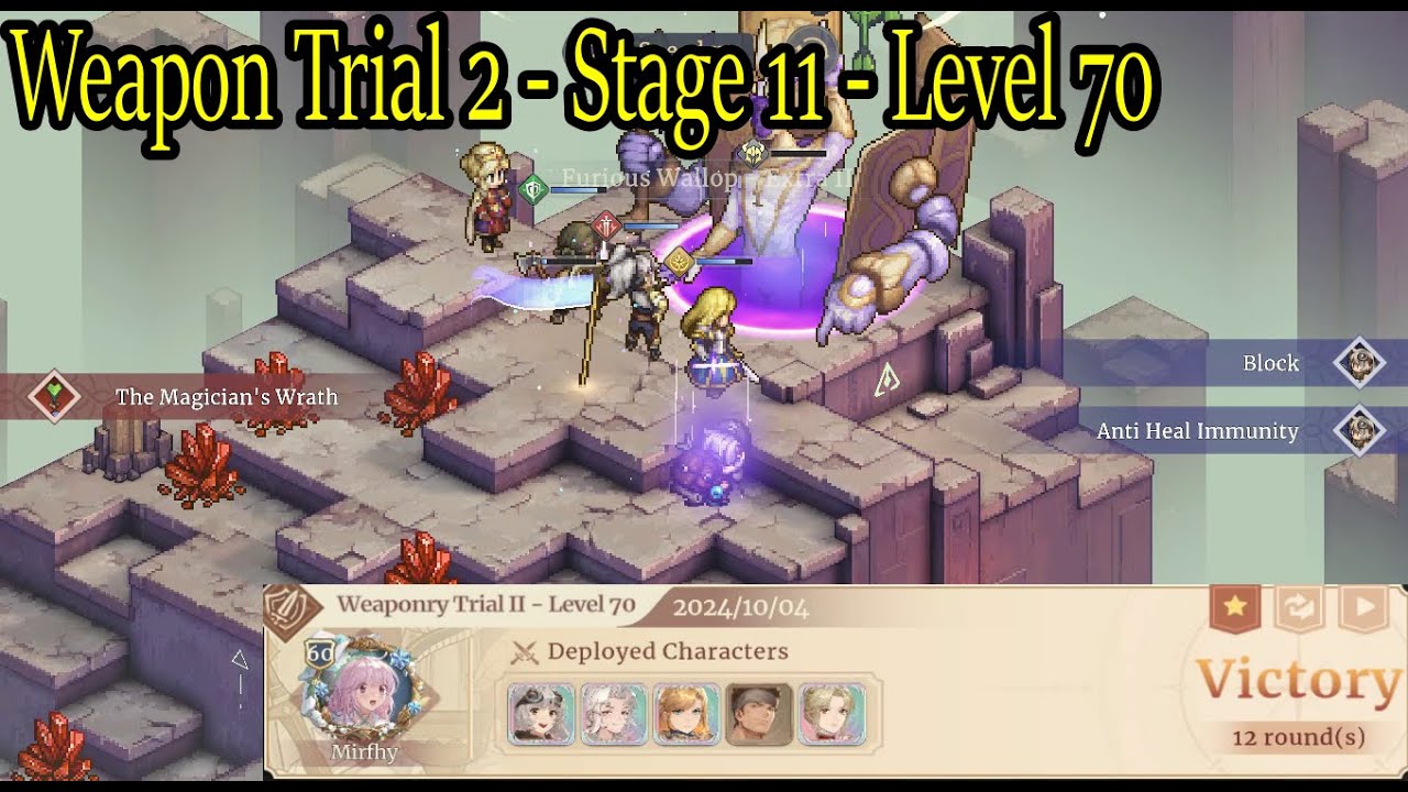 [Sword of Convallaria] Weapon Trial 2 - Stage 11 - Level 70