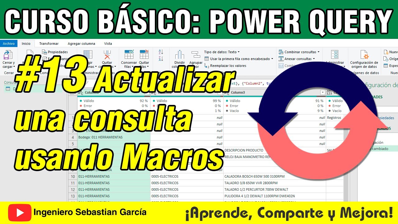 Macro para actualizar una consulta de Power Query