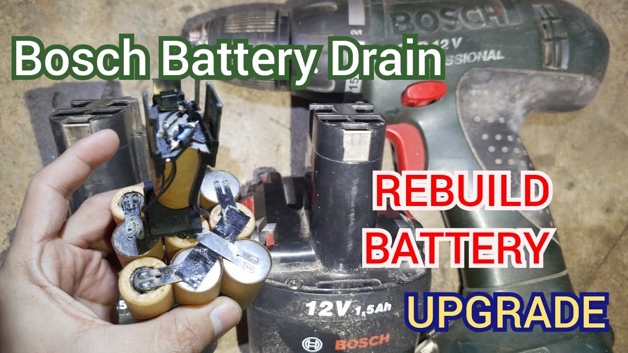 Bosch Ni-cD Battery Drain and Rebuild Battery Upgrade 1.5ah to 2.0ah