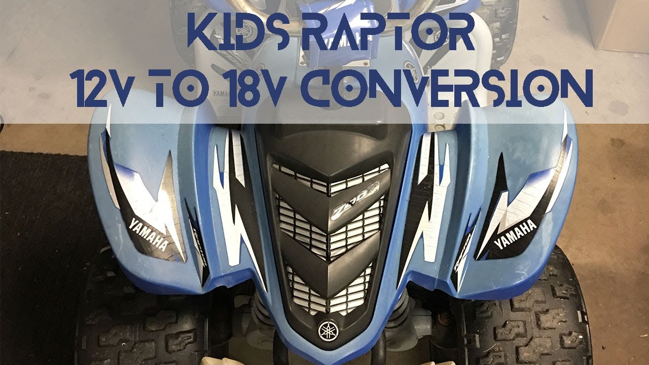 12V Kid's Raptor Electric Bike - 18V Conversion