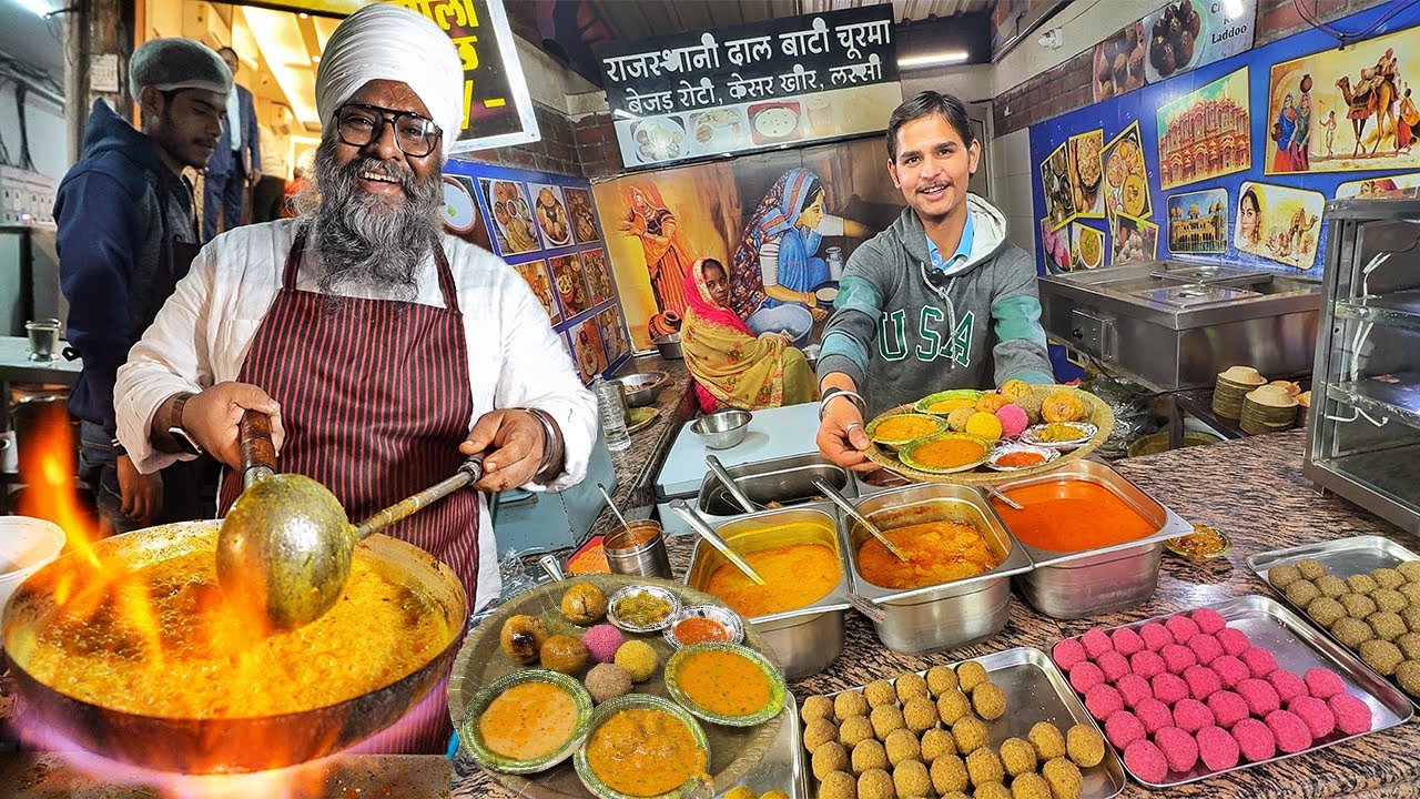 Rajasthan 😍 Indian Street Food KINGS ❤️ Saag Rota, Sri Ram Chaat, Sardar ji Dhaba, Rajasthani Thali