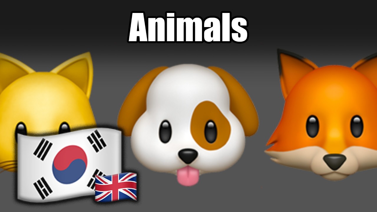 🇰🇷👉🇬🇧 | 🐶🐱 Common Animals | Vocab | Korean/English