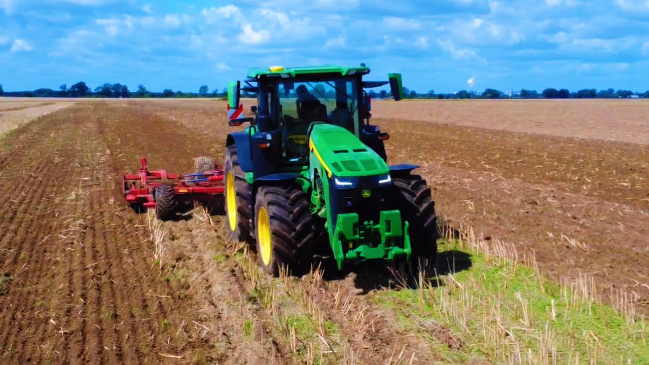 🇵🇱JOHN DEERE 8R 340! Talerzowanie po rzepaku w GR Kopydłowski!