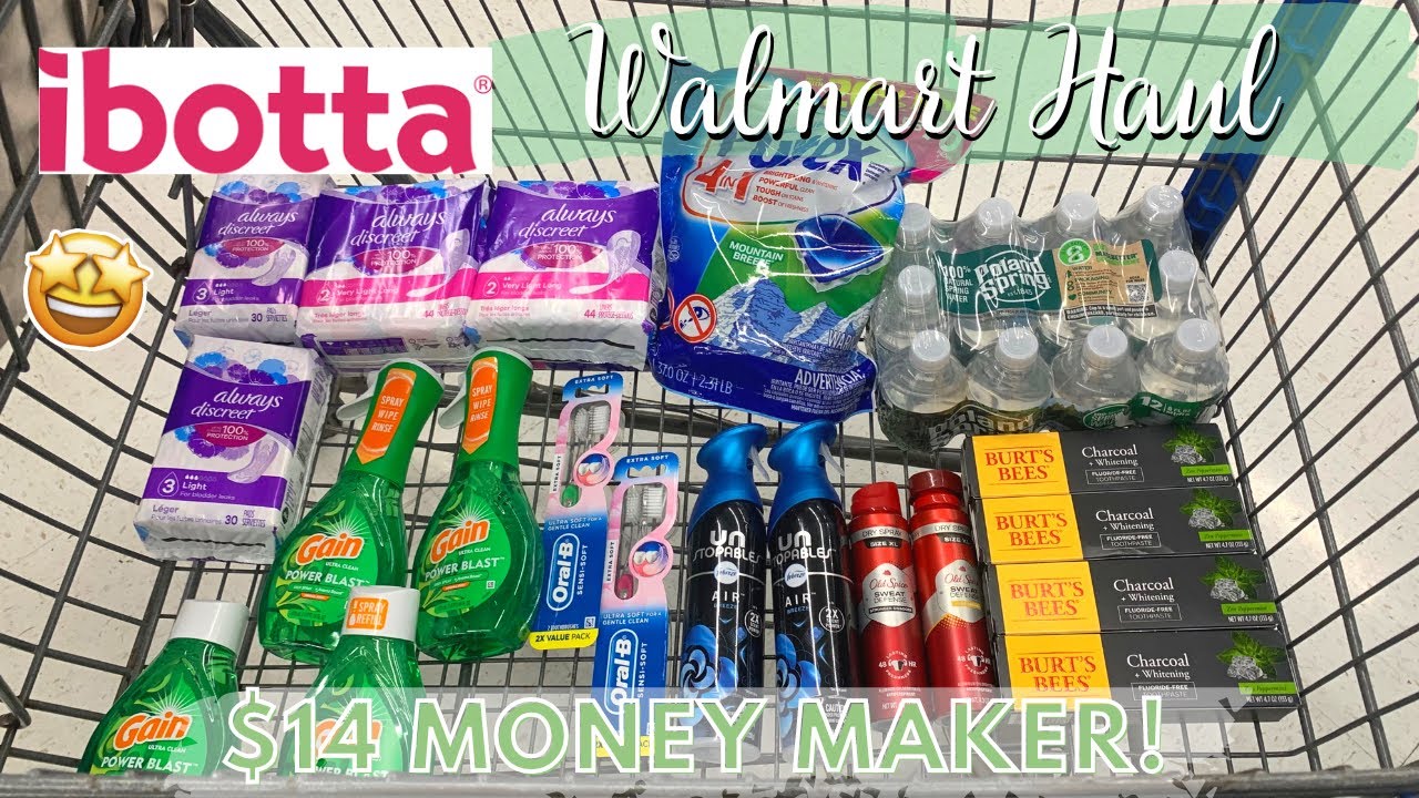 🔥$14 PROFIT🔥IBOTTA WALMART HAUL! HOT P & G DEALS!!