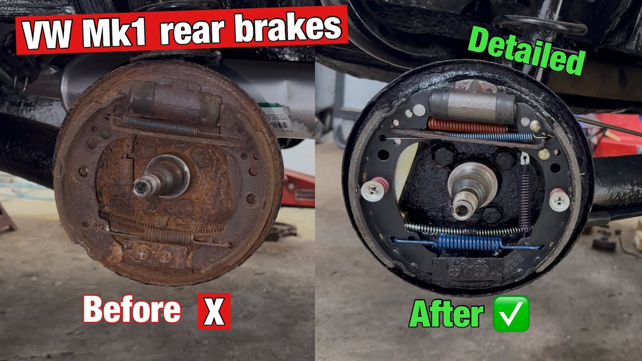 VW Mk1 rear brakes. Mk1 brake shoes. Mk1 brake drums. Mk1 rear bearings. Mk1 break spring kit order.
