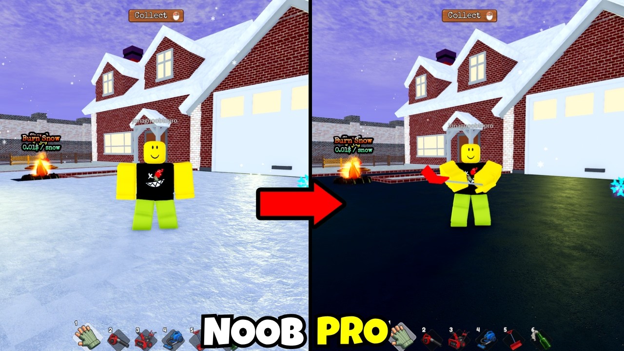 Noob to Master in Clean All The Snow Noob to Pro!
