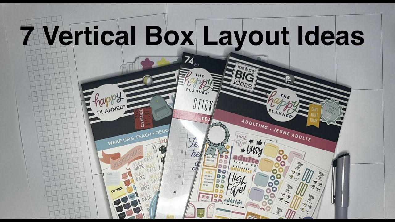 Destiny Plans - 7 Vertical Box Layout Ideas - Happy Planner & Erin Condren Layout Ideas