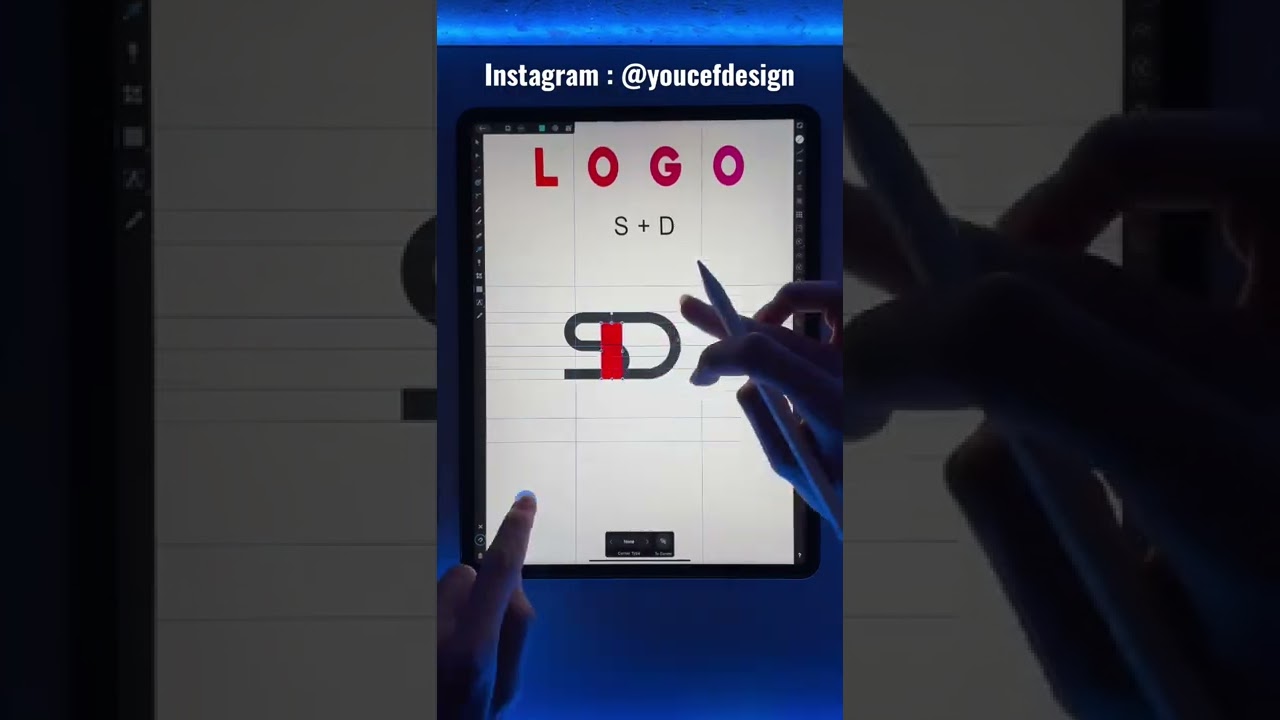 Watch me design S+D Logo 💎 By IPad Pro M1 | Affinity designer ✍️ 