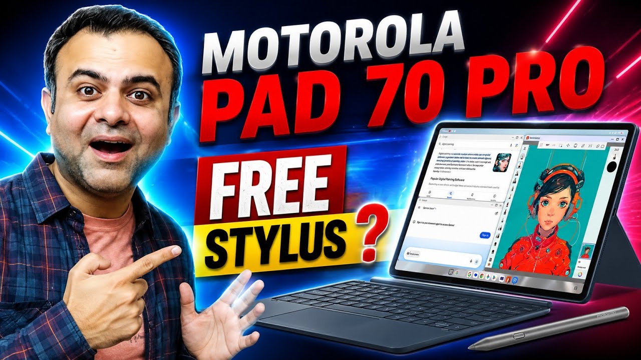 Motorola Pad 70 Pro India Launch | Complete Official Features Explained | Free Stylus with Pad ? 