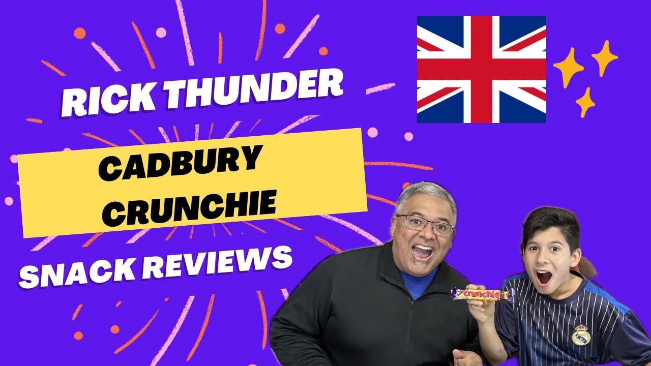 American Father & Son Try Cadbury Crunchie | 🇬🇧 Snack Review