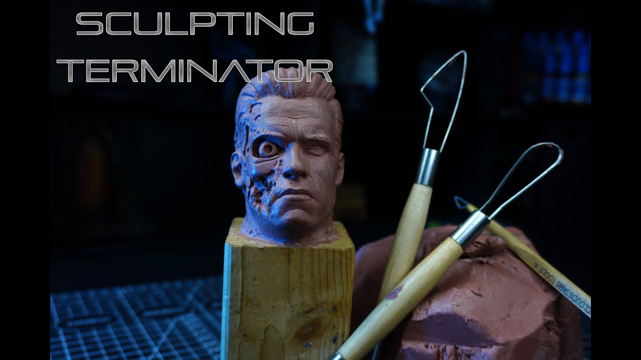 Terminator T-800 - Clay Head Sculpting! Alien Lab