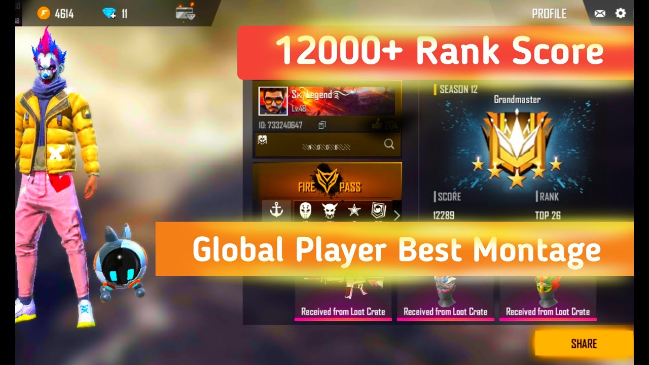 12000+ Rank Score / Global Player ⚡