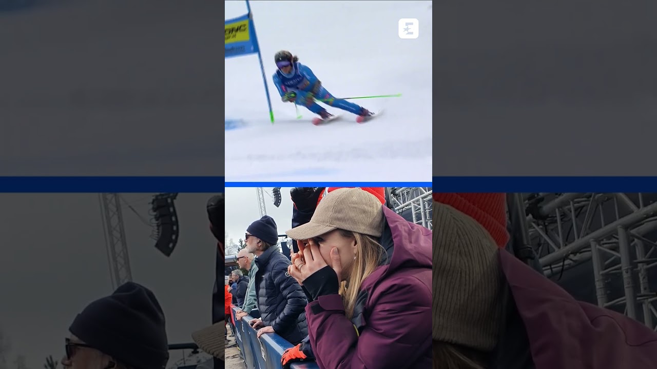 L'emozione di Francesca MARSAGLIA durante l'oro di Federica BRIGNONE 🇮🇹✨💙⛷