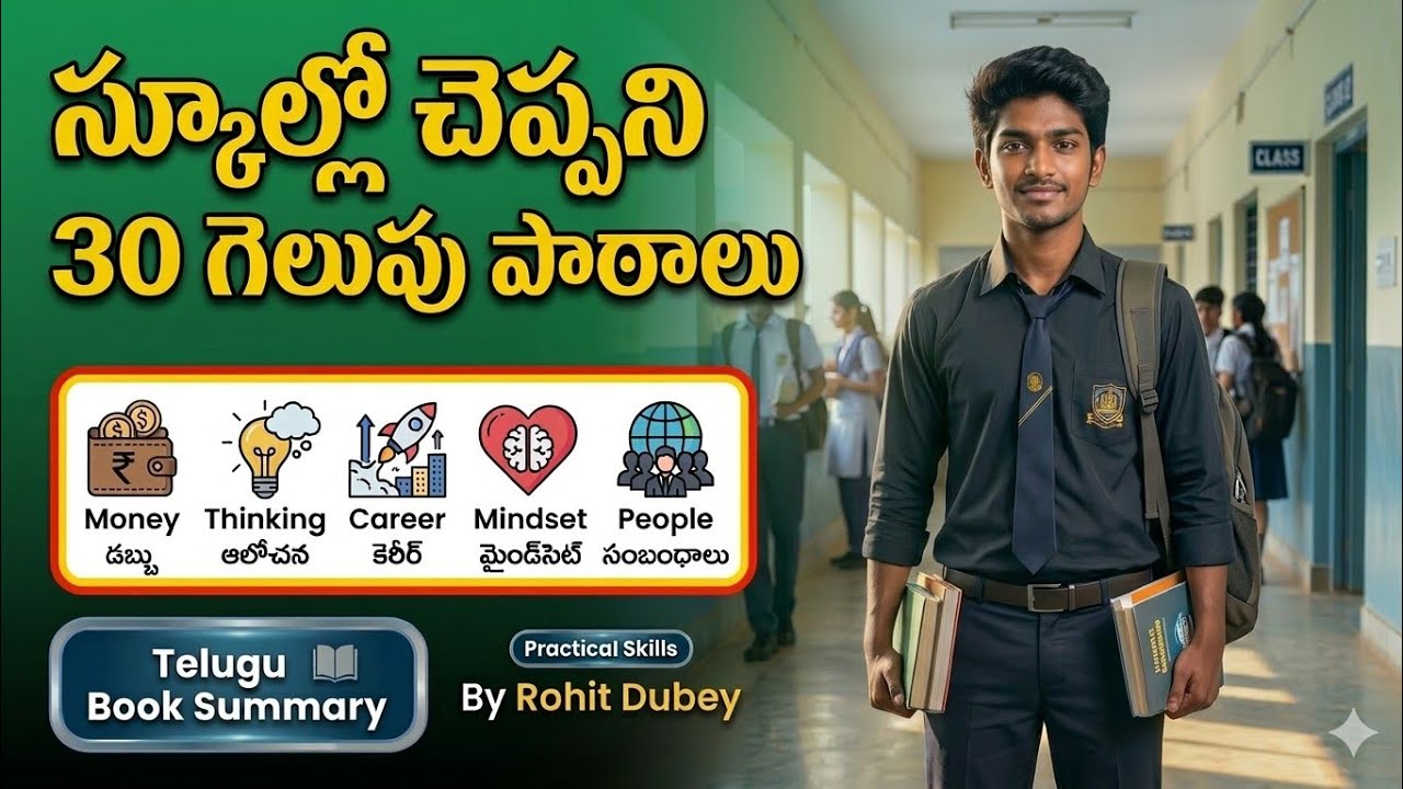 ​స్కూల్లో చెప్పని 30 గెలుపు పాఠాలు!🔥 | 30 Lessons Not Taught in School Telugu Summary by Rohit Dubey