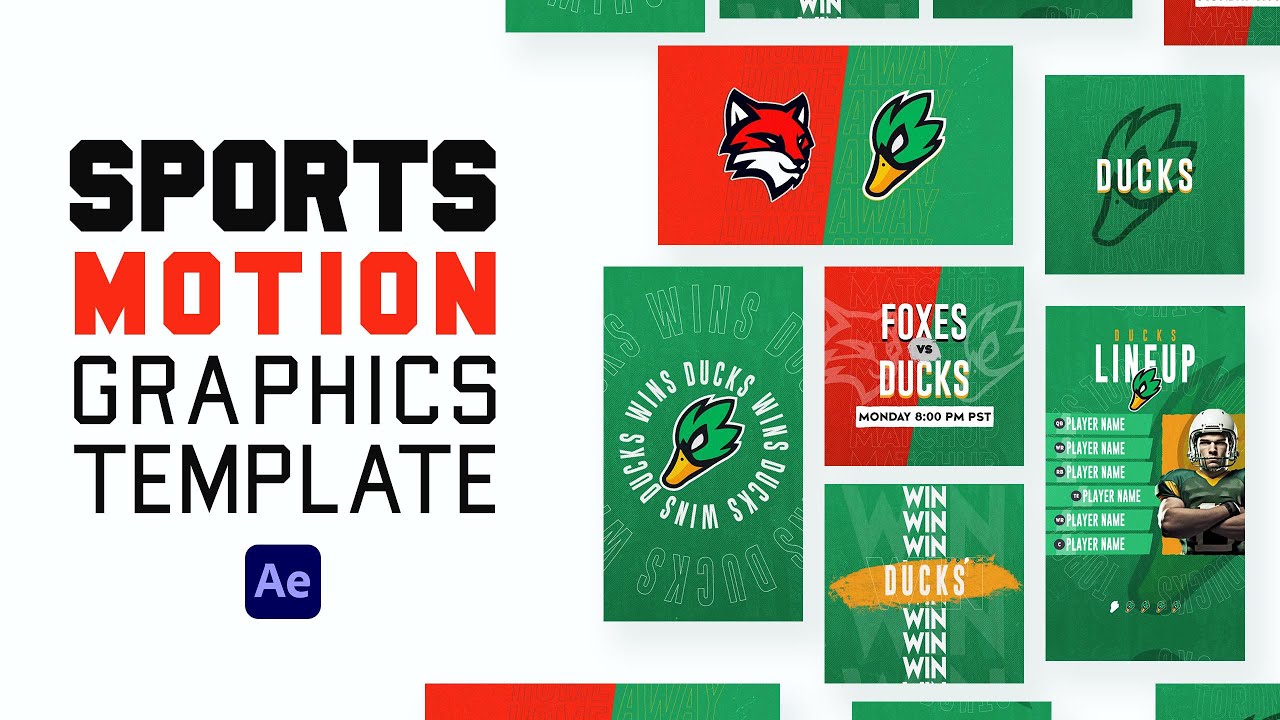 sports motion graphics template pack