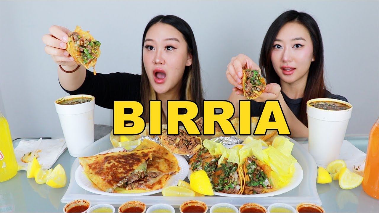 Тако с биррией, буррито, кесадилья 🌮 | Мексиканская кухня Мукбанг