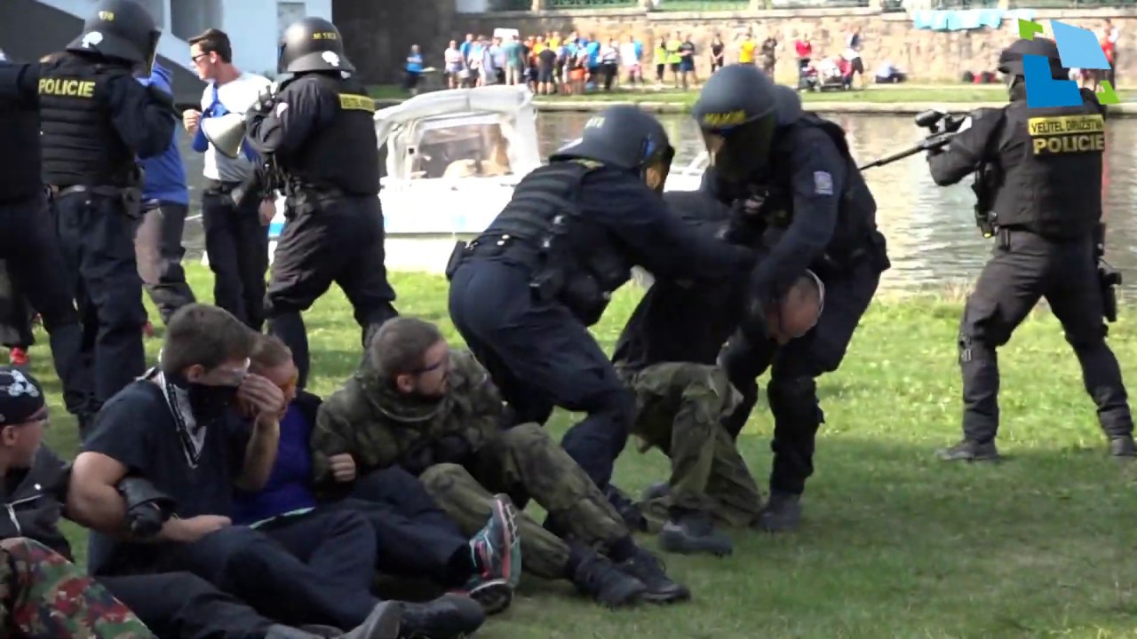 Pořádková jednotka PČR v akci