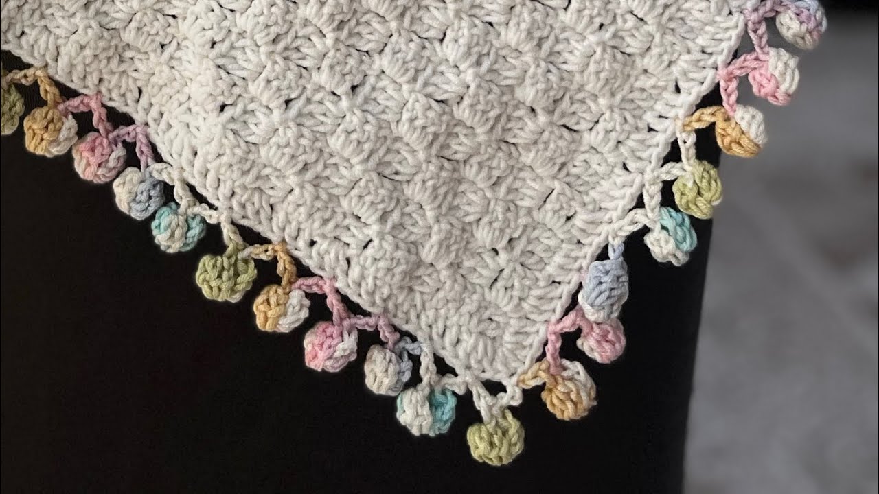 حواف كروشيه بغرزه البابلز (طقم فلافيلو ) 🐘crochet border