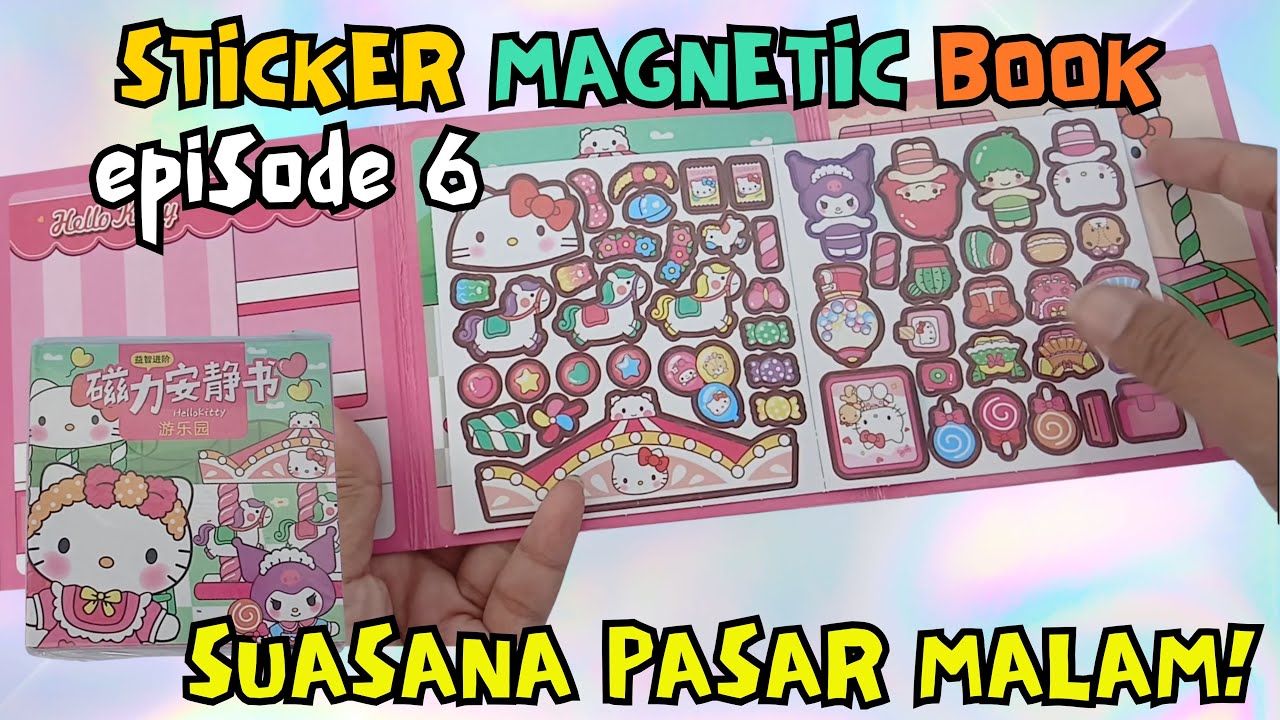 SATISFYING STICKER MAGNETIC BOOK MINI - HELLO KITTY