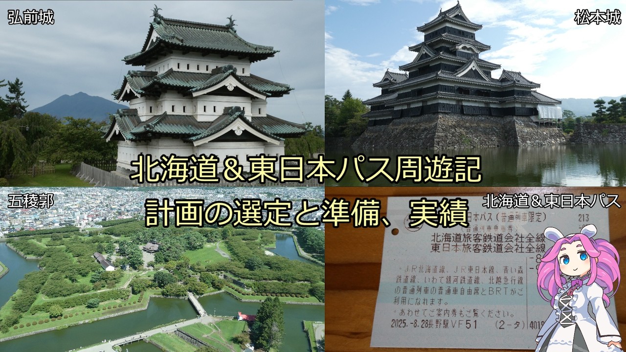 北海道＆東日本パス周遊記 計画の選定と準備、実績