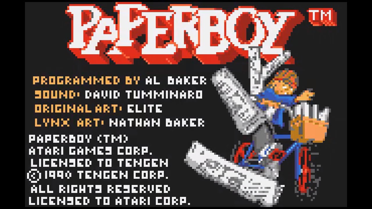 Atari Lynx Longplay [024] Paperboy