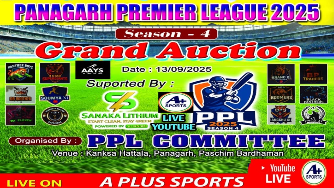 PANAGARH PREMIER LEAGUE 2025 [PLAYERA AUCTION]