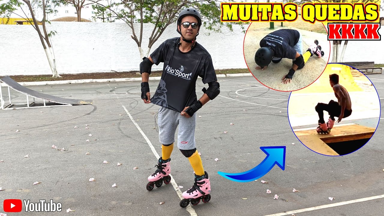 TESTE HARDCORE DO MEU PATINS TRAXART REVOLT ROSA - SERÁ QUE DEU BOM🤣❓❓❓