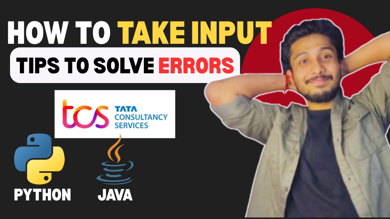 TCS NQT 2025 | How to take Input in Java & Python | Tips | Error Handling