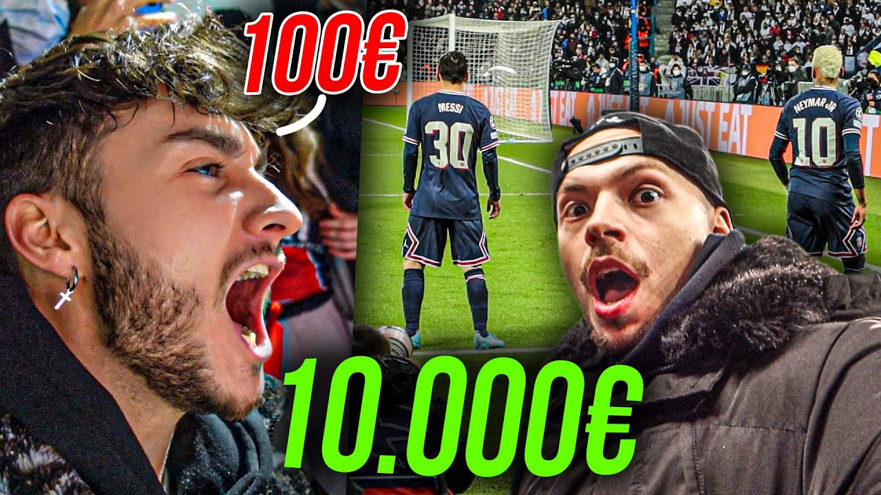 100€ vs 10.000€ CHAMPIONS LEAGUE STADION VLOG! *PSG VS REAL MADRID*