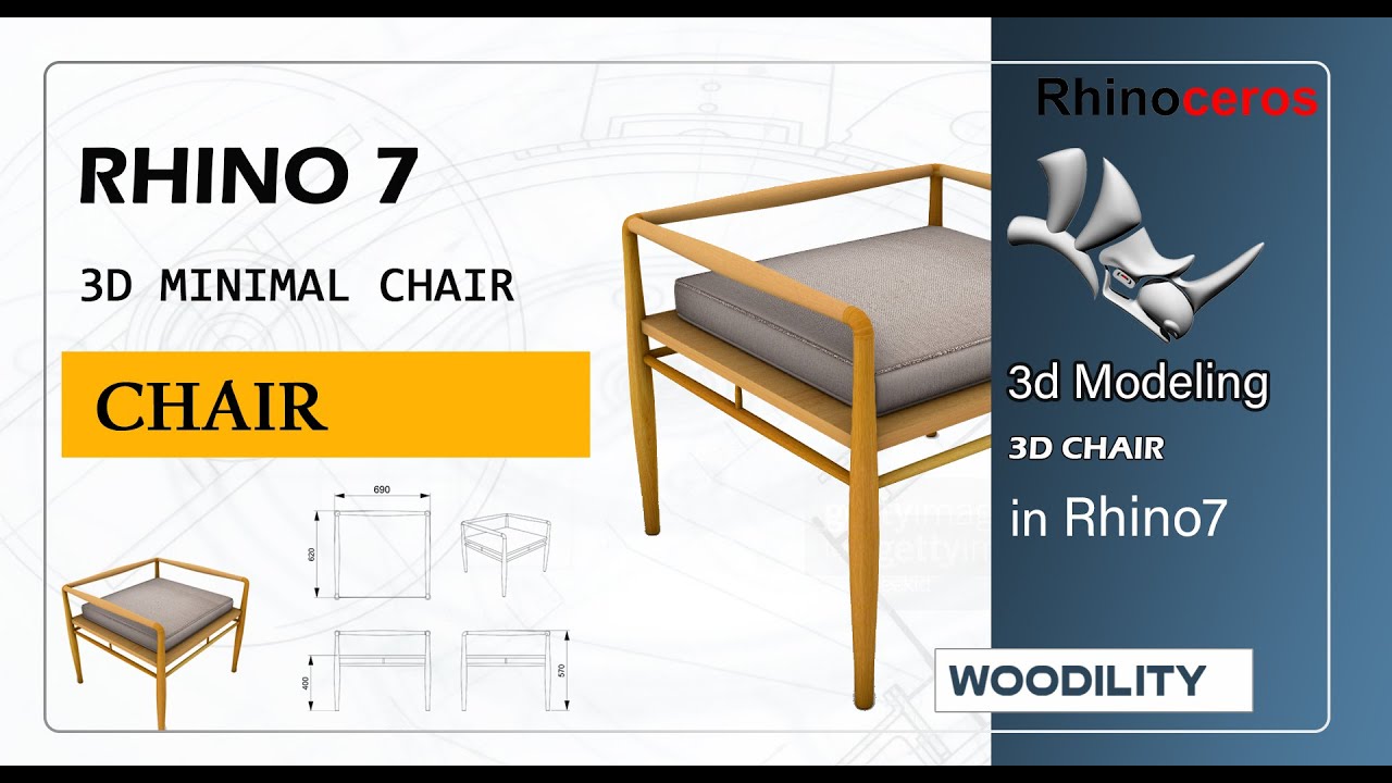 rhino tutorial- 3d modeling modern chair