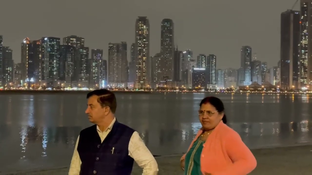 #Mummy Papa n dekha samudra ka kinara😘🌃#