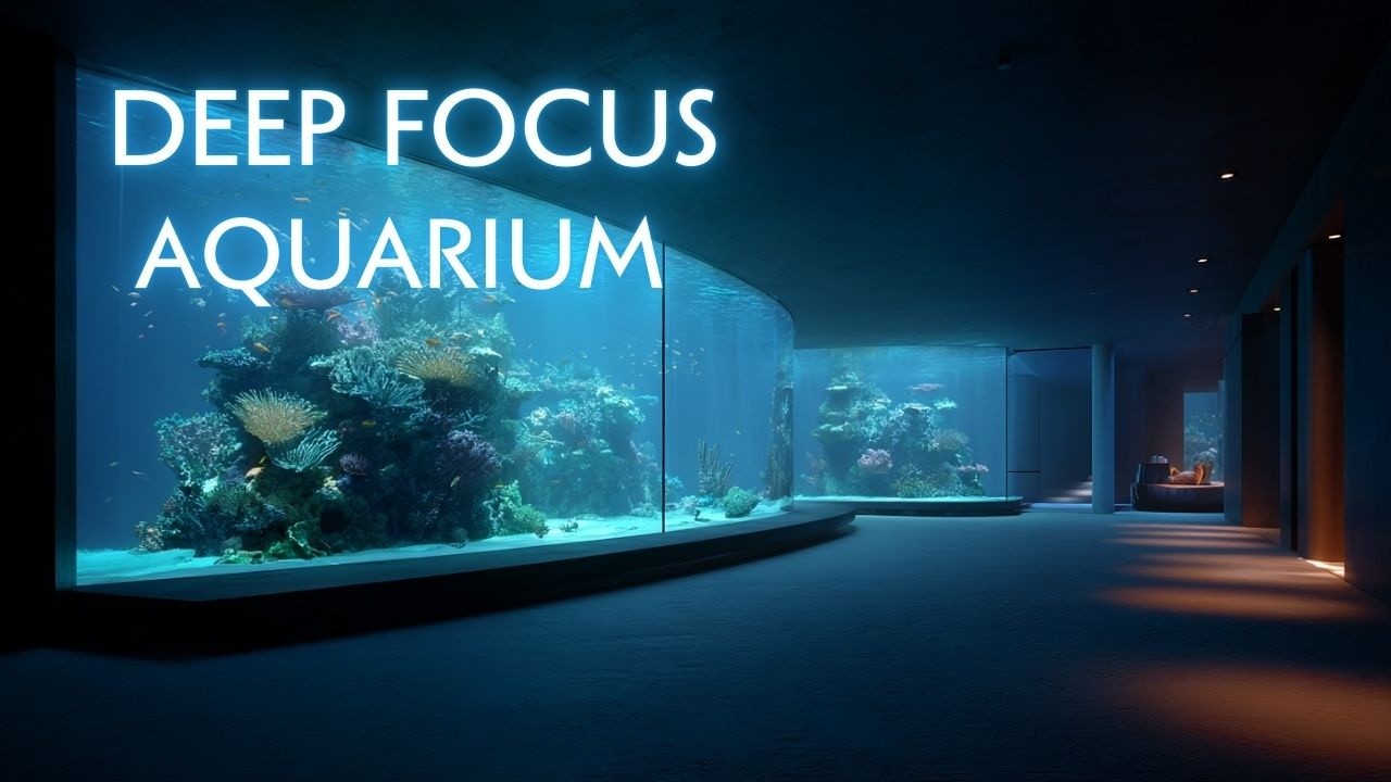 Deep Focus Aquarium | 2 Hour Study & Work Background Sound for Concentration