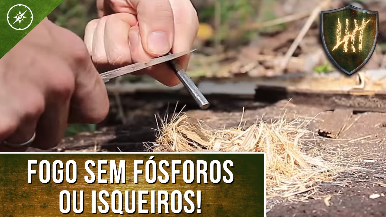 Como fazer fogo com uma pederneira?