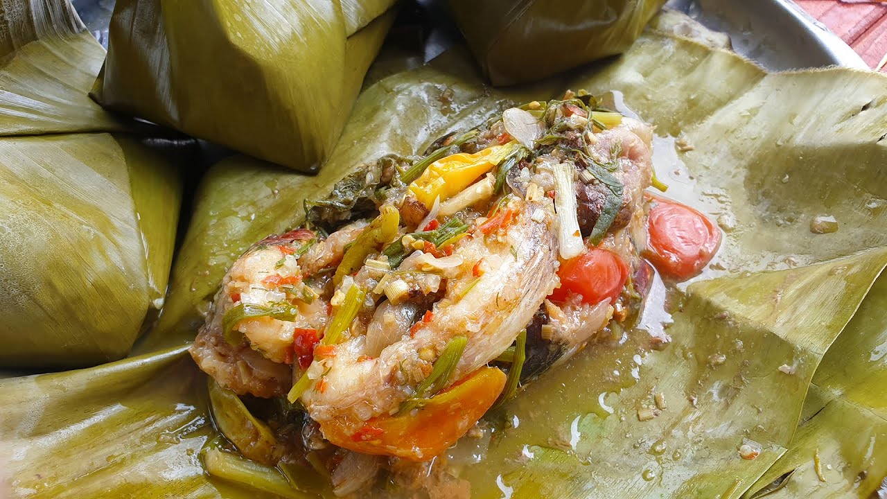หมกปลาค่อใหญ่ ใส่ข้าวเบือ แซ่บหอม ไม่คาว