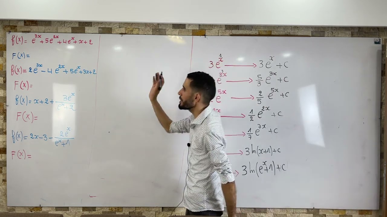 الحصة الثانية في الدالة الأسية -الأصلية - شعبة تسيير وإقتصاد