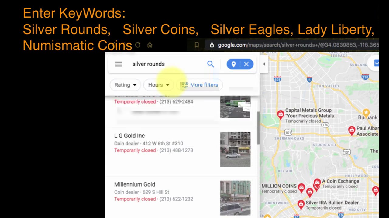 How To Find Silver Coins Locally Using Google Maps  (August 2020)