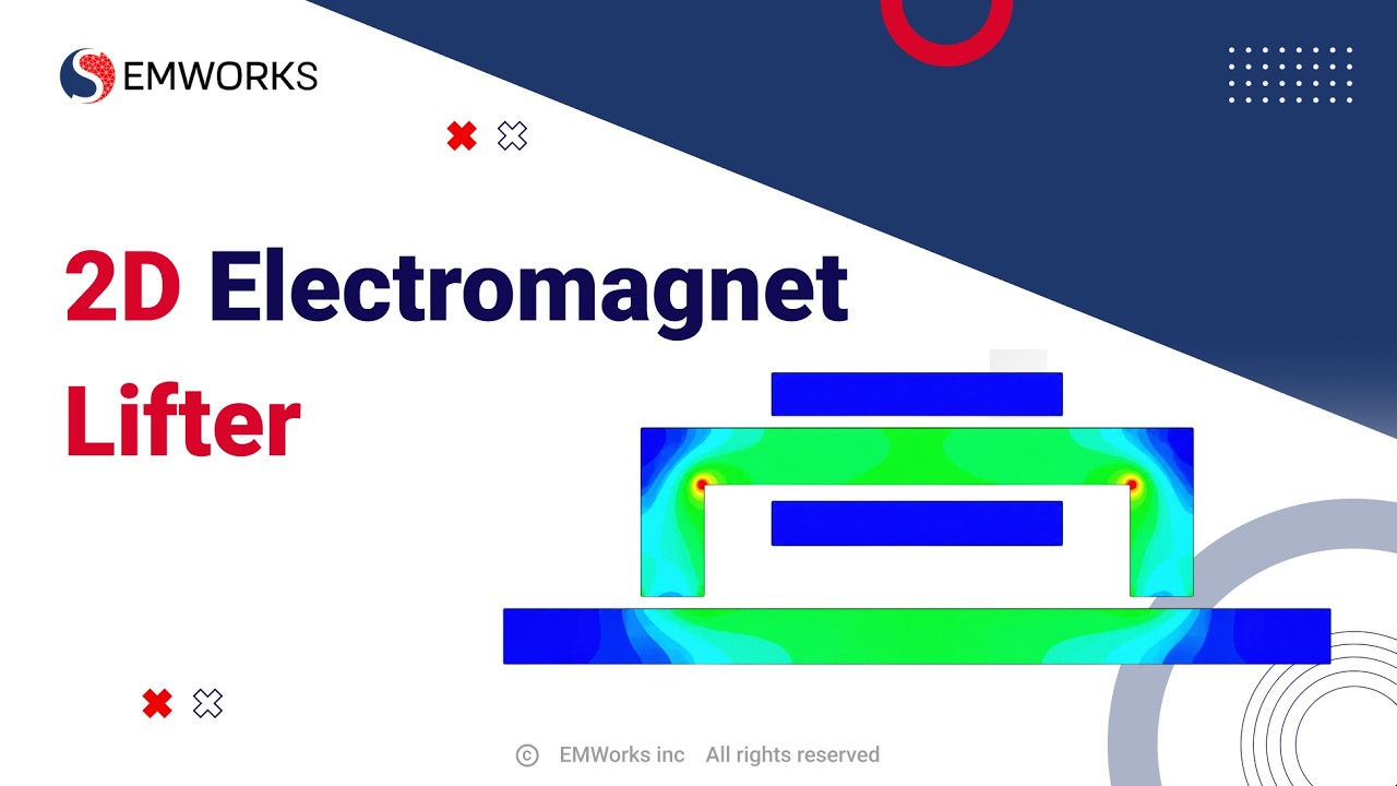 EMWORKS EMAG 2D: Electromagnetic Lifter Simulation from Scratch