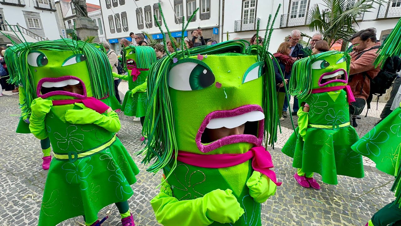 Ponta Delgada Corso de Carnaval 🎭 2025, Sao Miguel Azores Portugal 🇵🇹 - 28.02.2025 #carnival