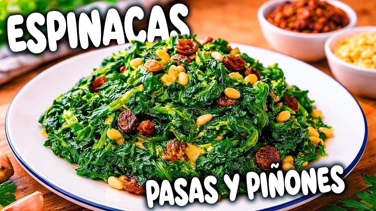 🥬 Espinacas con Pasas y Piñones: la receta tradicional