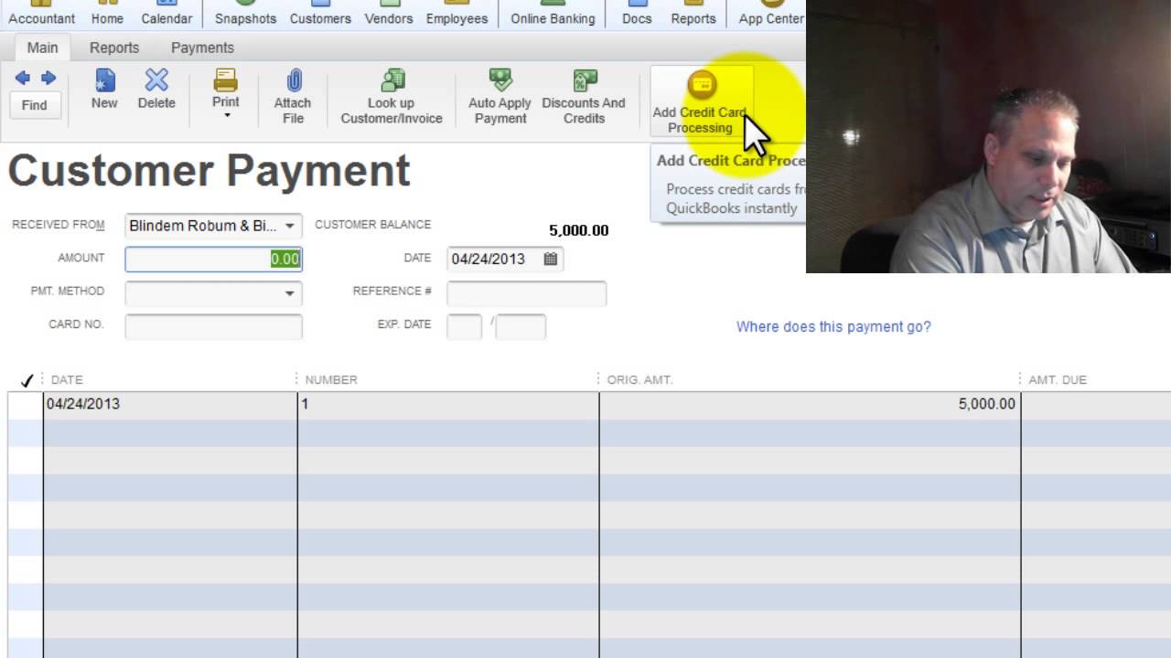 QuickBooks Tip - How To Record Payment Processing Fees
