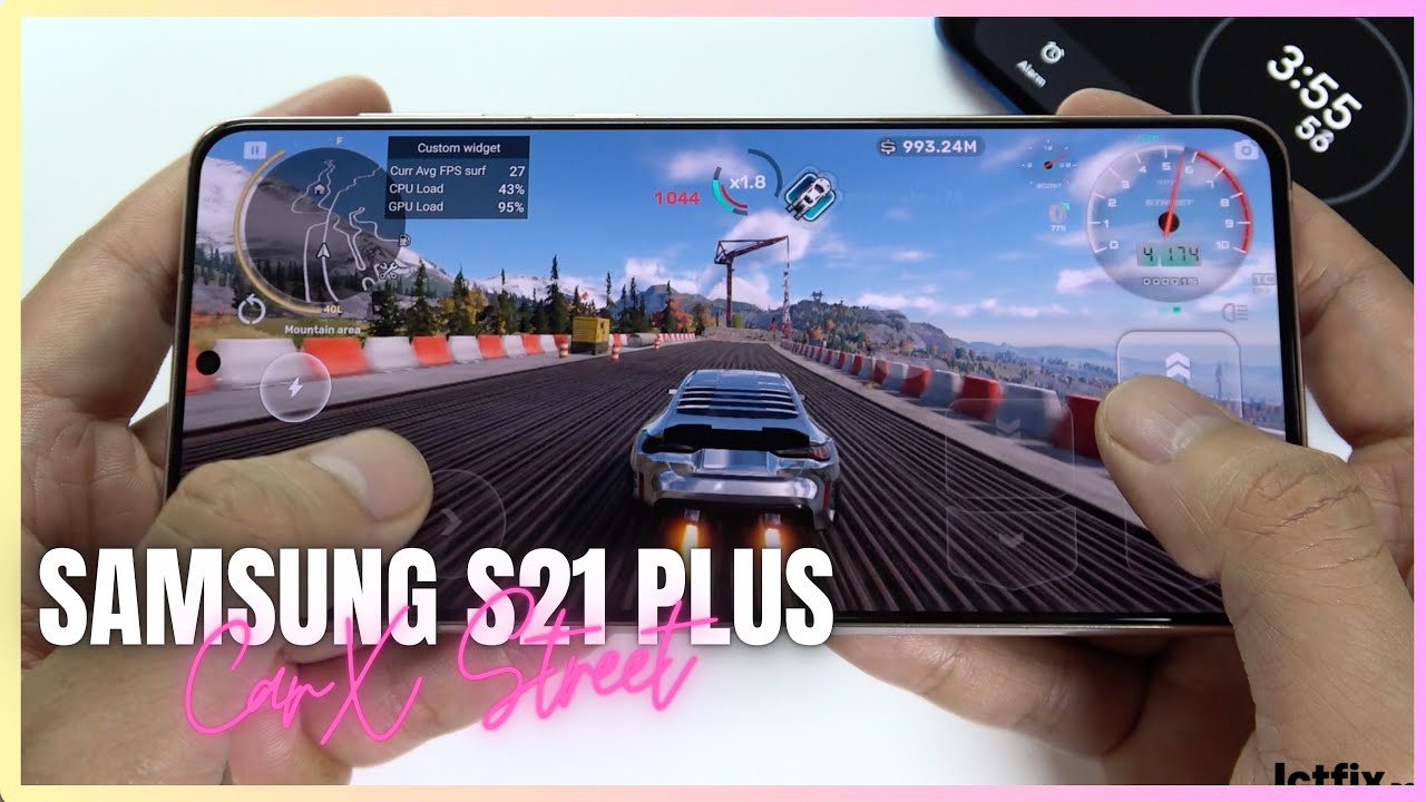 Samsung Galaxy S21 Plus CarX Street Gaming test | Exynos 2100, 120Hz Display