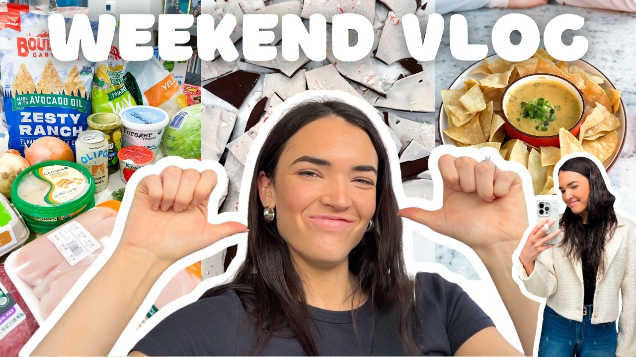 WEEKEND VLOG! Date Night, Shopping, Movie Night, GF/DF Grocery Haul, Making Peppermint Bark & More!