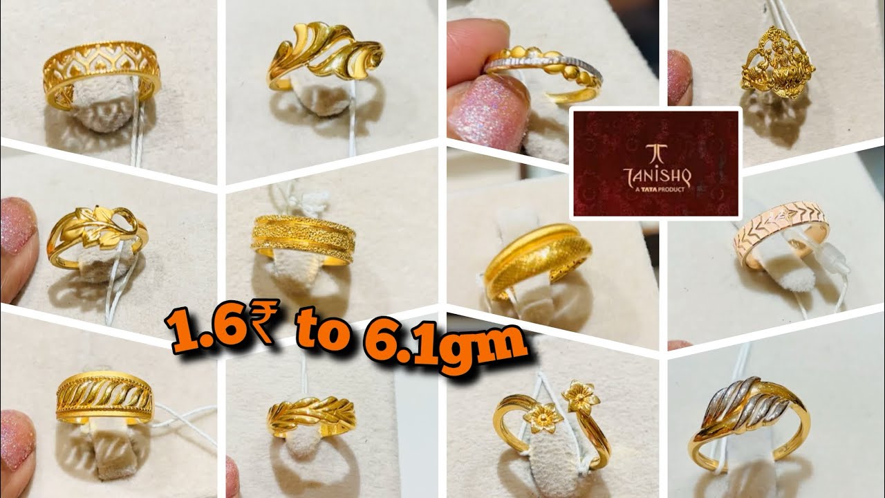 Wow 😳 Just 1.4gm Started Daily wear Gold Ring design from Tanishq | Tanishq  light weight Gold Ring💍