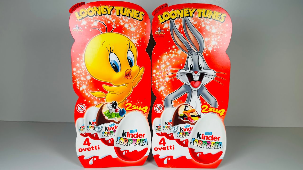 Looney Tunes Old Kinder Surprise Unboxing. Луни Тюнз Распаковка Старых Киндер Сюрпризов. Alte Ü-Eier