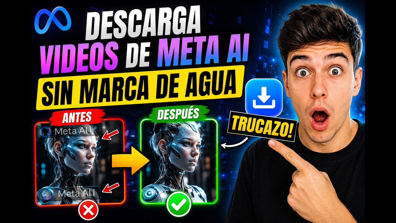 C&oacute;mo Quitar la MARCA DE AGUA de Meta AI GRATIS (Nuevo M&eacute;todo 2026)Meta AI NO QUIERE que Sepas Esto