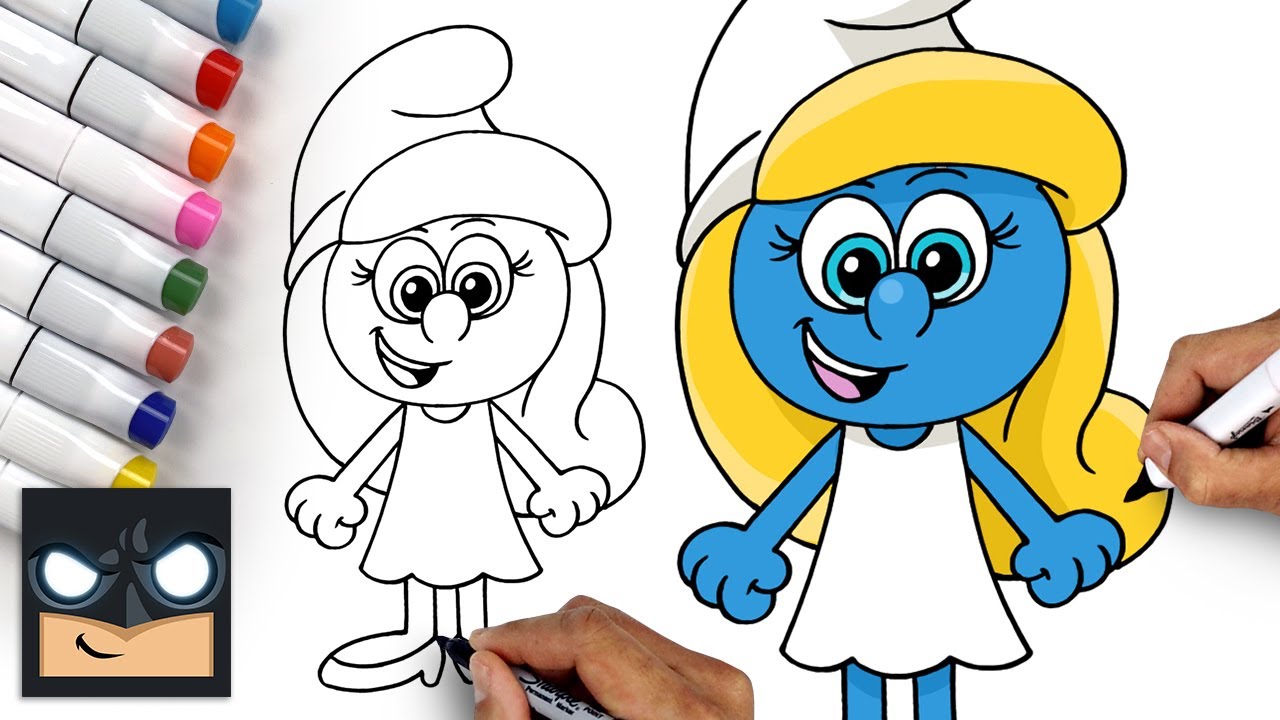 The Smurfs | How To Draw Smurfette | Easy Tutorial