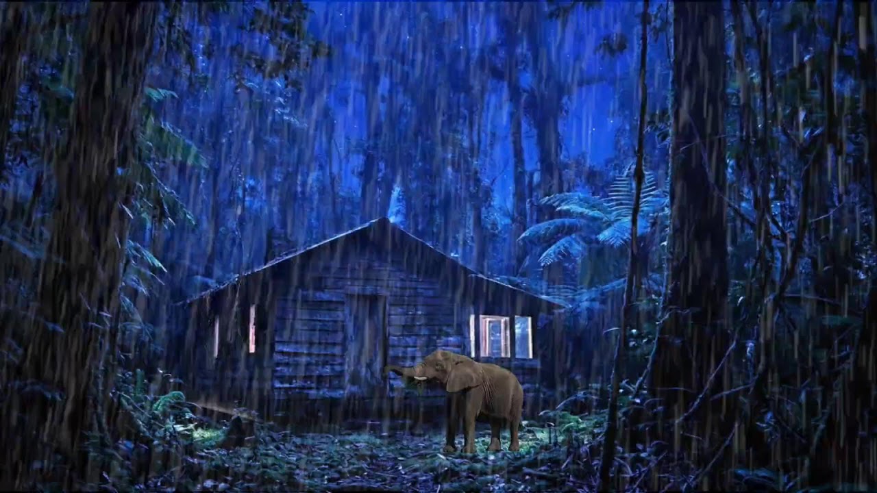 🏡 Rain Falling on Cozy Cabin | Sleep Fast with Relaxing Rain Sounds