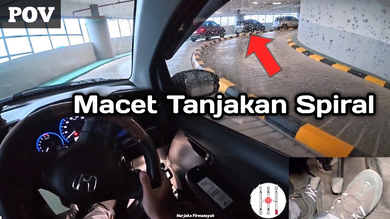 PARKIR SPIRAL MACET ‼️ Tutorial Mobil Manual Berhenti Ditanjakan Stop And Go Agar Tidak Mundur