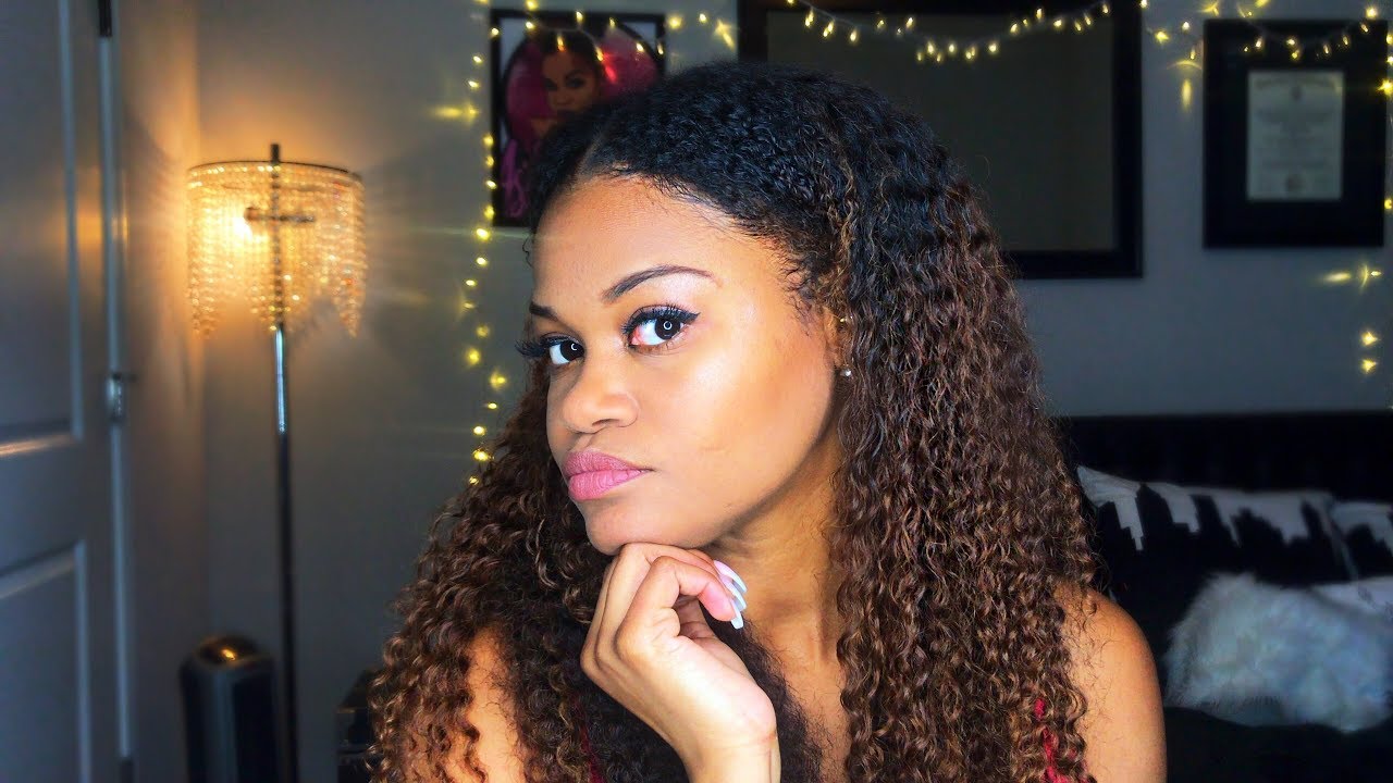Hair Deets! AliExpress YVONNE Brazilian Kinky Curly + How to Blend Natural Hair with Curly Weave
