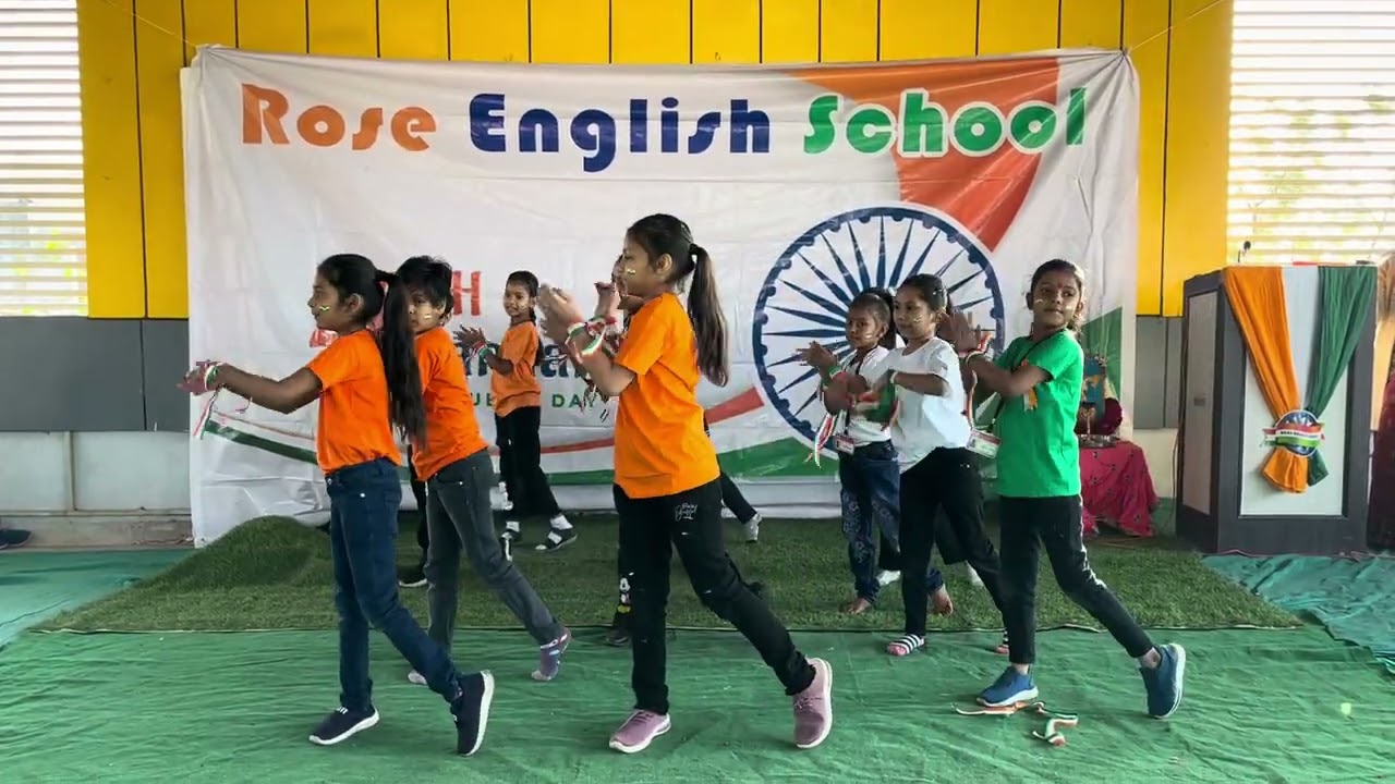 Zumba & Dance for republic day Performance I By Rose English School Students